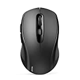 Bluetooth Wireless Mouse, TECKNET 3 Modes Bluetooth 5.0 & 3.0 Mouse 2.4G Wireless Portable Optical Mouse with USB Nano Receiver, 2400 DPI for Laptop, MacBook, PC, Windows, Android, OS System (Blak)