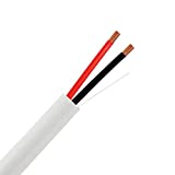 Cableague 14AWG 2Conductor Speaker Wire 200Feet White 99.9% Oxygen Free Copper ETL Listed & CL3 Indoor Speaker Cable