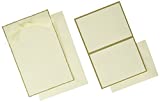 Gartner Studios Gold Foil Deckled Edge Print at Home Wedding Invitation Kit, Ivory, 5.5” x 8.5” and 4.25” x 5.5”, Set of 50, Includes Response Cards (61405)