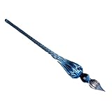 UKD pulabo Vintage Glass Dip Dipping Pen Signature Filling Ink Fountain Pens with Gift Box to Your Friends Beautiful Blue
