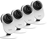 Kami by YI 4pc 1080p Cameras For Home Security with Human Detection, Activity Zone, Seamless Footage Playback with Phone APP - Compatible with Alexa and Google Assistant