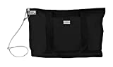 Vaultz Locking Zipper Tote Bag, Water Resistant Nylon, 5.x 19.90 x 13.4 Inches, Black (VZ00678)