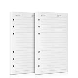 A6 Refill Paper, 320 Pages A6 Loose Leaf Paper 6 Hole Notebook Refills for 6 Ring Refillable Binder Notebook Planner Diary Journals Painting Personal Organiser-Line Pages