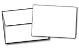 5 1/2' x 8 1/2' Extra Thick Blank White Cards with Envelopes - 40 Set Pack - Thick 100lb Cover Paper - Scored Folding Cardstock for Card Making