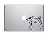 Doge Much Shiba Inu Wow - 6' Black Vinyl Decal Sticker Car Macbook Laptop