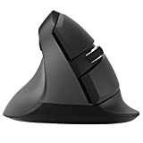 J-Tech Digital Ergonomic Left Hand Mouse with Wireless Connection, AA Battery, 2.4GHz Nano Transceiver, 800, 1200, 1600, 2400 Adjustable DPI; Compatible with Windows and MAC OS [V628ML]