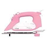 Oliso TG1600 Pro Plus 1800 Watt SmartIron with Auto Lift - for Clothes, Sewing, Quilting and Crafting Ironing | Diamond Ceramic-Flow Soleplate Steam Iron, Pink
