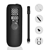 Woowind LP1 Tire Inflator and Mini Bike Pump, Portable Air Compressor for Car, Bike, 150 PSI, Auto Shut-Off with Presta and Schrader Valve