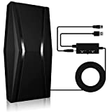 480+ Miles Range TV Antenna-Digital TV Antenna Indoor with Amplifier and Signal Booster, Amplified HD Antenna for TV Indoor Outdoor for Smart TV and Old TVs - 45ft Coax Cable - Support 4K 1080p