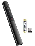 DUDUDA Wireless Presenter Presentation Clicker PPT Slide Advancer Remote Control PowerPoint Presentation Clicker for Keynote/PPT/Mac/PC/Laptop(Battery Included)