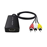 HDMI to AV Converter HDMI to RCA Composite Converter Adapter Compatible with Roku Stick Support PAL/NTSC, Support1080P (HDMI to AV Adapter)