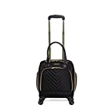 Kenneth Cole Reaction Women's Chelsea Luggage Chevron Softside 8-Wheel Spinner Expandable Suitcase Collection, Black, 4 Underseater
