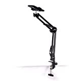 PHOTOMYNE Sturdy Flexible Overhead Phone Mount for Desk, Table, Office, Kitchen with Clamp for Photo Album Scanning - Black