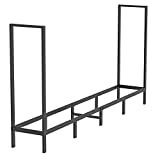 Firewood Rack Outdoor 8Ft Log Holder For Fireplace Indoor Fire Wood Storage Holding Stand Heavy Duty