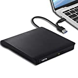 VikTck External CD DVD Drive Type-C USB 3.0 Portable CD DVD Burner/Writer Optical Drive Player Reader for MacBook Pro Air iMac Laptop Desktop PC Windows 11/10/8/7 Linux Mac OS