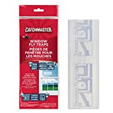 Bug & Fly Clear Window Traps by Catchmaster - 12 Count, Ready to Use Indoors. Insect Glue Adhesive Sticky Waterproof Easy Application Ready Disposable Non-Toxic