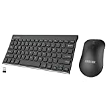 Arteck 2.4G Wireless Keyboard and Mouse Combo Ultra Compact Slim Stainless Full Size Keyboard and Ergonomic Mouse for Computer / Desktop / PC / Laptop and Windows 10/8/7 Build in Rechargeable Battery