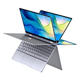 BMAX 13.3' Convertible 2 in 1 FHD Touchscreen Laptop, 8GB DDR4, 256GB M.2 SSD, Quad-Core Celeron N4120, 2 Type-C Ports, LED Backlit Keyboard, AC WiFi + BT 5.0, Windows 10, Webcam, All-Metal Body