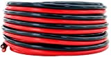 GS Power 100% Copper 10 AWG (American Wire Gauge) OFC Wire. 25 FT Red & 25 FT Black Bonded Zip Cable for Car Audio Primary Remote Automotive Trailer Harness Wiring (Also in 6 & 8 AWG)