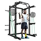 MAJOR LUTIE RQ3000, Commercial Power Cage 2000lbs Capacity 3” x 3” Power Rack Squat Rack for Home Gym with Attachment