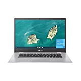 ASUS Chromebook CX1, 15.6' Full HD NanoEdge Display, Intel Celeron N3350 Processor, 64GB eMMC Storage, 8GB RAM, Chrome OS, Transparent Silver, CX1500CNA-AS84F
