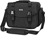 CADeN Camera Bag Case Shoulder Messenger Bag with Tripod Holder Compatible for Nikon, Canon, Sony, DSLR SLR Mirrorless Cameras Waterproof (Black, Small)