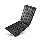 Joyzy Bluetooth Folding Keyboard Foldable Bluetooth Keyboard Rechargeable Full Size Foldable Keyboard for iOS Phone Android Smartphone Tablet Windows Laptop