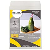 Mr-Label 2' x 3' Matte Frosted Clear Rectangle Labels - Waterproof and Tear-Resistant - for Inkjet & Laser Printer - Permanent Adhesive - for Glass Bottle | Gift Bag (10 Sheets Total 80 Labels)