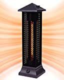 Star Patio Electric Patio Heater, Outdoor Heater, 1200W Freestanding Infrared Heater with Matte Black Finished, Tip-Over Protection, Silent Heating, IP55 Outdoor Patio Heaters, STP1299-RMHD-S