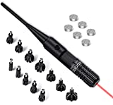 Theopot Bore Sight Kit Red Boresighter with Button Switch for.17 to 12GA Caliber Rifles Handgun Red Laser Sight