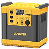 LIPOWER MARS-2000 Portable Power Station LiFePO4 2000W Solar Powered Generator, 1460Wh With AC Outlets Battery Backup Power Supply For RV, Outdoor Camping, Power Outage (Yellow)