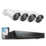 REOLINK 8CH 5MP Home Security Camera System, 4pcs Wired 5MP Outdoor PoE IP Cameras with Person Vehicle Detection, 4K 8CH NVR with 2TB HDD for 24-7 Recording, RLK8-410B4-5MP