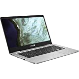 ASUS C423NA Chromebook 14' HD Laptop (Intel Dual Core Celeron Processor N3350, 4GB DDR4 RAM, 64GB SSD) Webcam, WiFi, Bluetooth, Type-C, Google Chrome OS - Silver (Renewed)