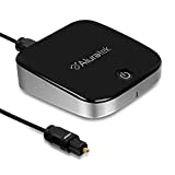 Aluratek Bluetooth Optical Audio Receiver and Transmitter, Dual Streaming Support, Transmits Up to 33 Feet Away, Up to 15 Hours on a Full Charge