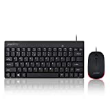 Perixx Periduo-212 Wired Mini Keyboard and Mouse Set, USB Connection, Black, US English Layout (11486)