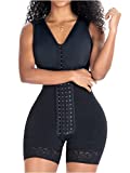 Sonryse 086BF Fajas Colombianas Reductoras y Moldeadoras Post Surgery Stage 1 and 2 Postpartum Tummy Tuck Compression Garment Black XL
