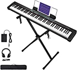 Starfavor 88-Key Keyboard Electronic Keyboard Piano for Beginner, Semi-Weighted Keys, X-Stand, Sustain Pedal, Power Supply, Carrying Case, Electric Keyboard SEK-88A