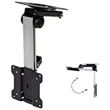 InstallerParts 13'-27' RV TV Ceiling Mount for Under Cabinet Kitchen, Aluminum TV Bracket Folding, Retractable, Fold Down for LED, LCD,TV, Monitor, Flat Screens 75x75 and 100x100