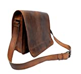 15' Inch Leather Messenger Bag | Business Leather Laptop Bag | Vintage Crossbody Handmade Bag | for Men & Women by Indian Hando Art