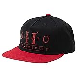 JINX Diablo II: Resurrected Hell to Pay Snapback Baseball Hat, Black/Red, Adult Size