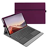 Fintie Case for Microsoft Surface Pro 7 Plus / Pro 7 / Pro 6 / Pro 5 / Pro 4 / Pro 3 12.3 Inch Tablet - Multiple Angle Viewing Portfolio Business Cover, Compatible w/ Type Cover Keyboard (Purple)