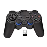 FANDRAGON USB Wireless Gaming Controller Gamepad for PC/Laptop Computer(Windows XP/7/8/10) & PS3 & Android & Steam - [Black] (black)