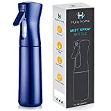 Hula Home Continuous Spray Bottle (10.1oz/300ml) Empty Ultra Fine Plastic Water Mist Sprayer – For Hairstyling, Cleaning, Salons, Plants, Essential Oil Scents & More - Blue