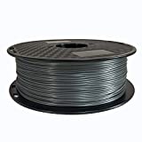 HZST3D Gun Metal Grey PLA 1.75mm 3D Printer Filament 1kg (2.2lbs) Spool Gunmetal Color Printing Materials Dark Silver PLA pro Plus PLA MAX Gray Grey Color