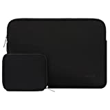 MOSISO Laptop Sleeve Compatible with MacBook Pro 15 inch Touch Bar A1990 A1707, 15 Surface Laptop 4/3, Dell XPS 15 2020, HP Stream 14, Acer Swift 3 14, Neoprene Bag with Small Case, Black