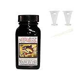 Noodler's Black Waterproof Fountain Pen Ink - Bulletproof,3 ounce With 2pcs ink container (1)
