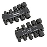 NEIKO 10068A Power Nut Driver | 20Pc Hex Nut Driver Set | 1/4' Hex Shank | SAE & Metric | 4-12mm & 5/32”-1/2” | High Torque CR-V Steel | Quick Change | 6 Point Socket Drill Bit Set | Nutsetter