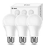 Full Spectrum Light Bulb, 6000K Natural Sunlight Bulb for Seasonal Depression,Boosts Energy, Light Therapy Lamp Bulb 9W 60W Equivalent, Happy Light Bulbs A19, E26/E27, 3 Pack