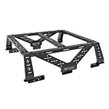 Tyger Auto Plate Style Overland Bed Rack for Mid-Size Pickup Trucks | Compatible with Tacoma, Ranger, Gladiator, Colorado, Canyon (See Image for Size Chart) | TG-BK2U55347 , Black