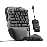 Gaming Keyboard and Mouse for PS4/Xbox One/Xbox Series X/S/Nintendo Switch/PC, GameSir VX2 AimSwitch Wireless Keyboard and Mouse Adapter with RGB Backlit, Controller Adapter for Computer and Consoles
